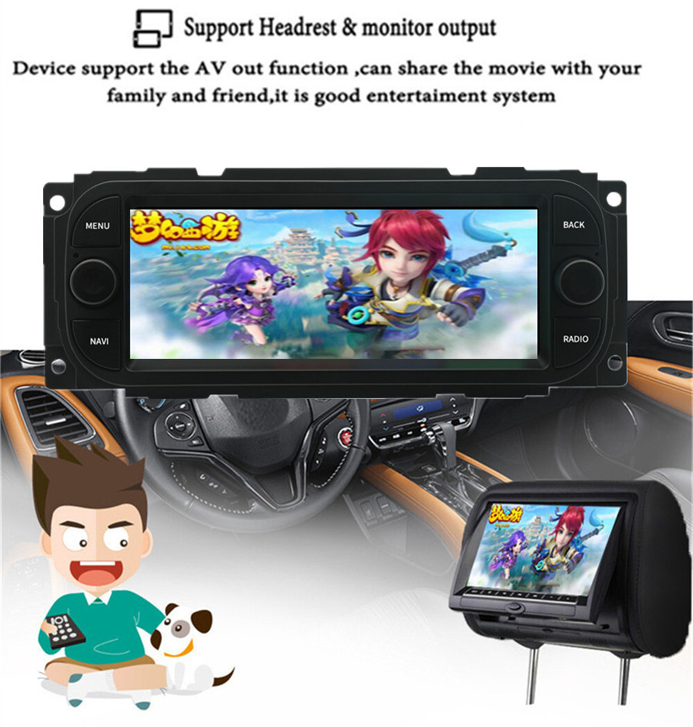 Touch Screen Car Radio Player BT SWC W/Cam Fit For Chrysler PT Cruiser 2000-2006