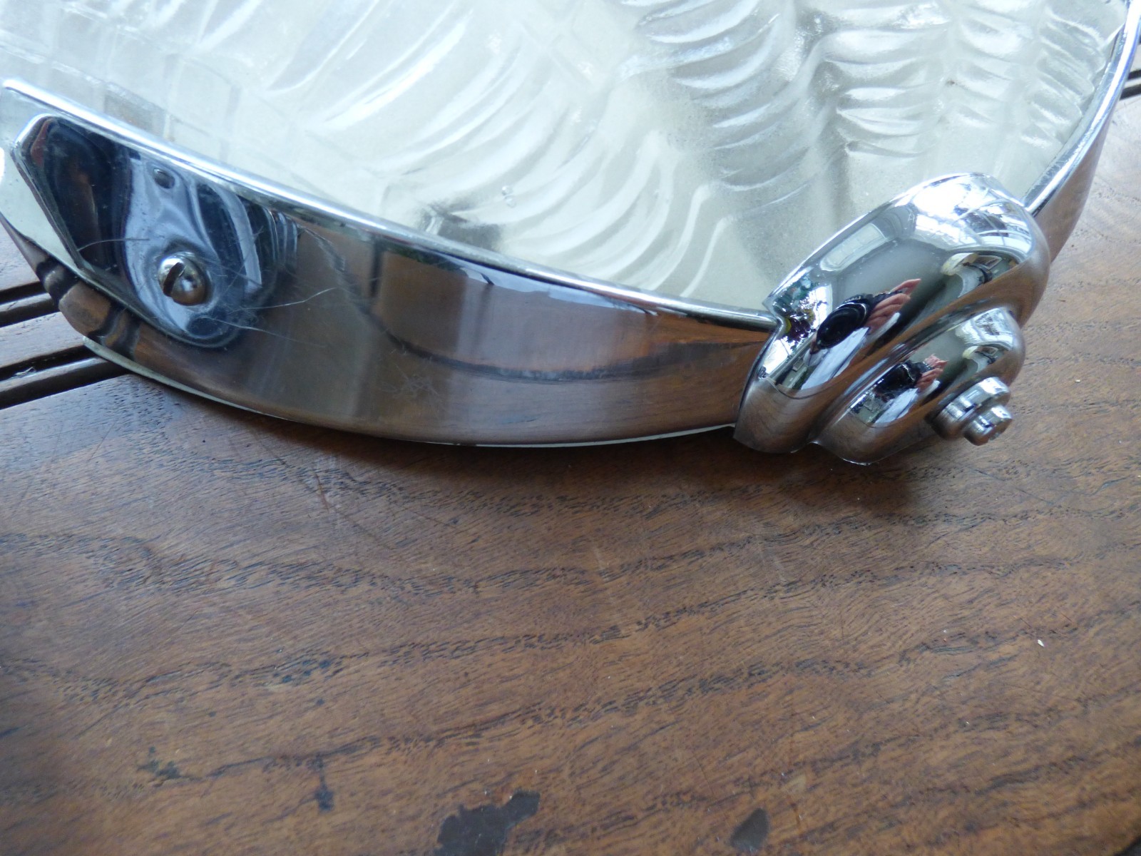 Art Deco Glass Clamshell Wall Lights