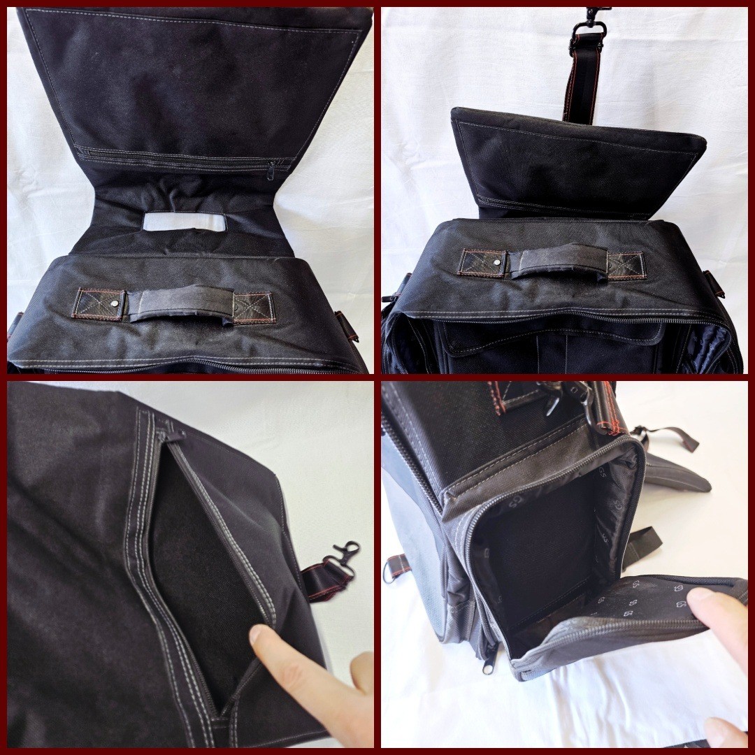 Gigskinz Backpack Unisex OS Black Red DJ Mixer Gear Case Damaged Zipper Pull Bag