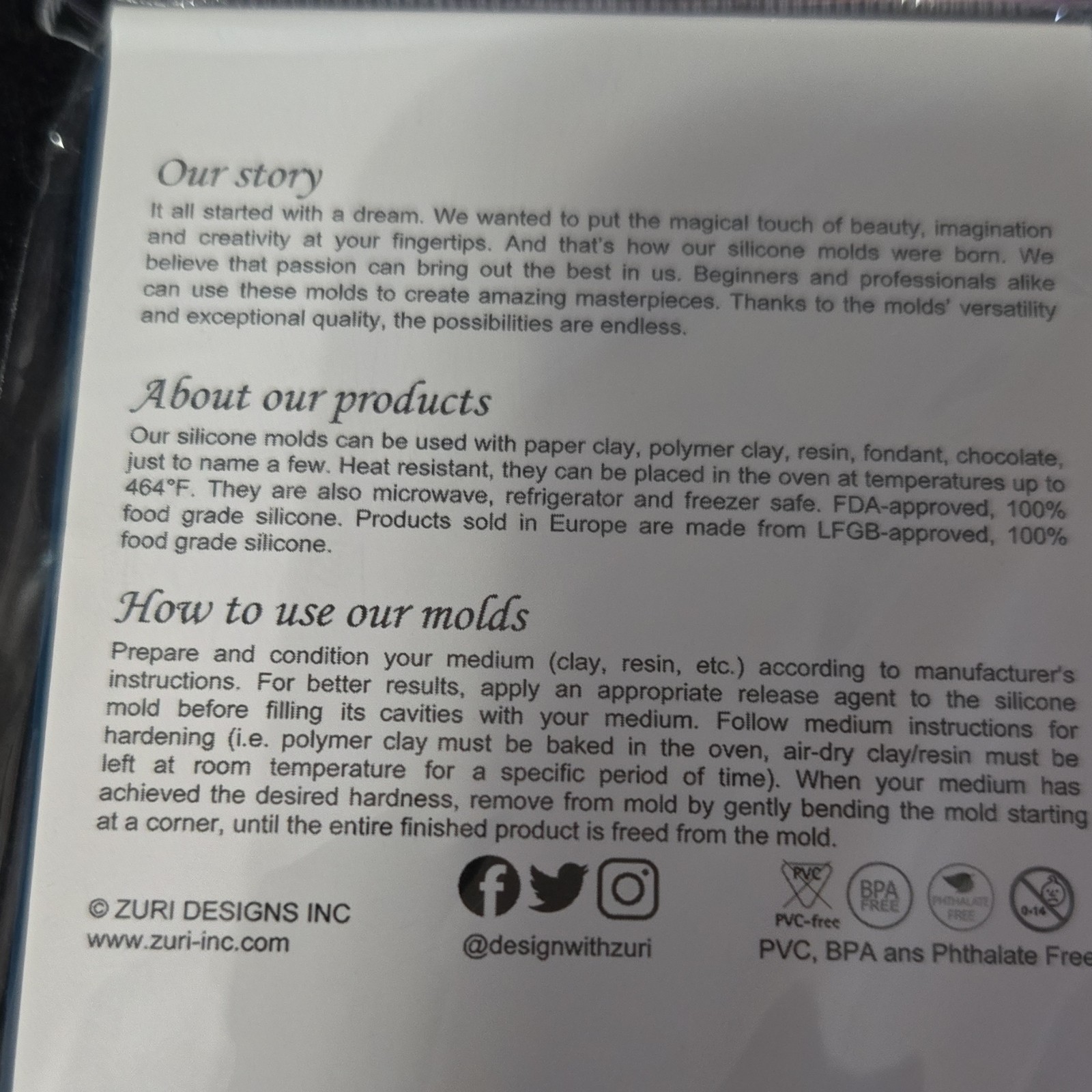 Zuri All Things Medley Collection set Mold 12345 67890 Fancy Symbols