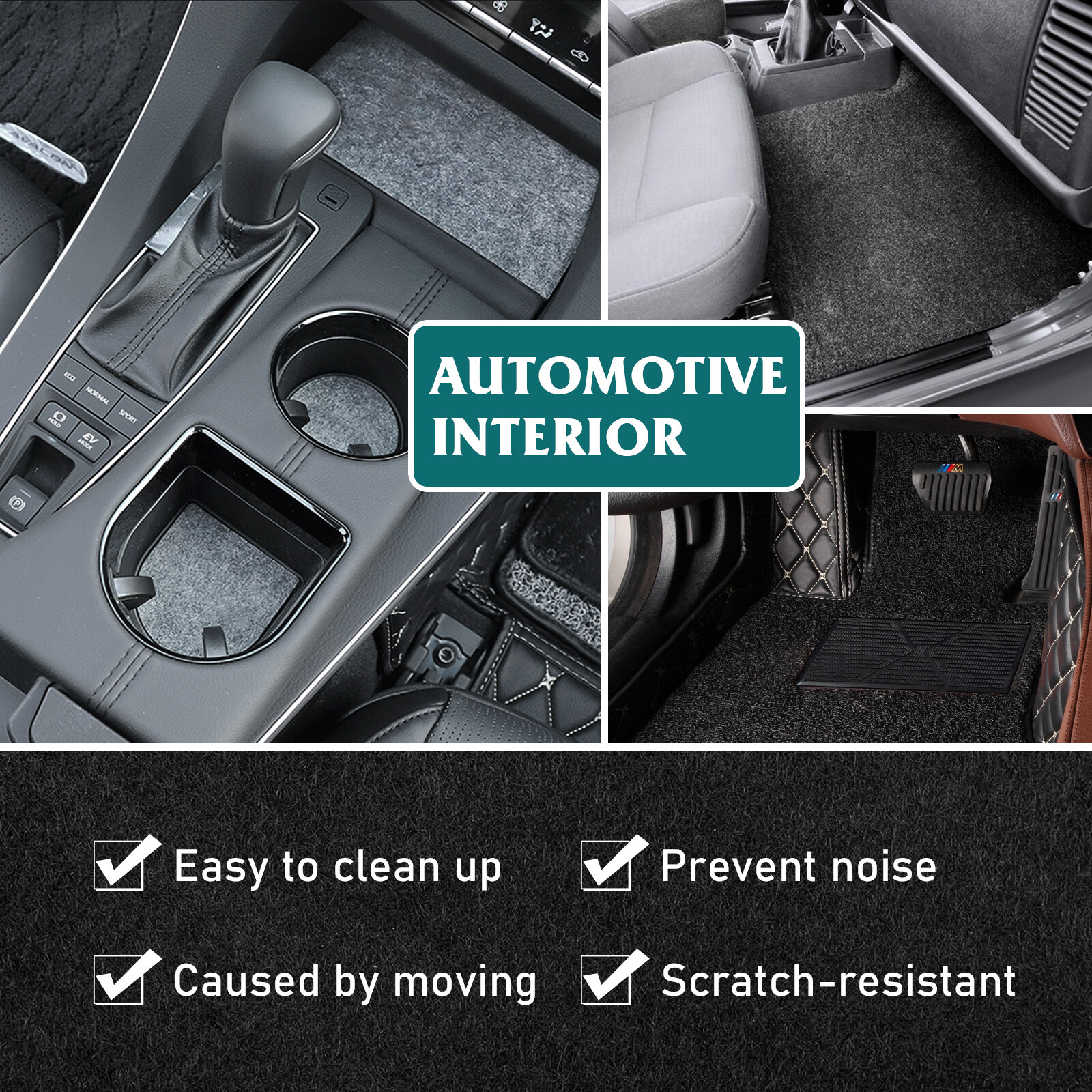 Gray 80"x40" Marine Carpet Marine Grade Carpet for Boats for Outdoor Deck Patio