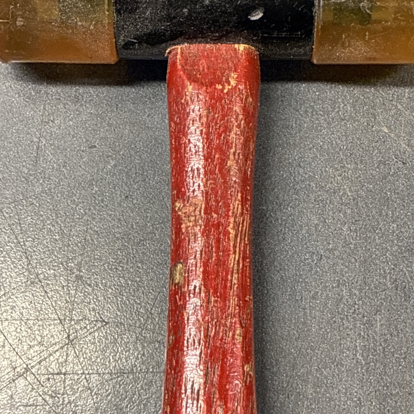 Vintage Stanley No 594 Plastic Double Soft Faced Hammer Mallet 10.5" Wood Handle