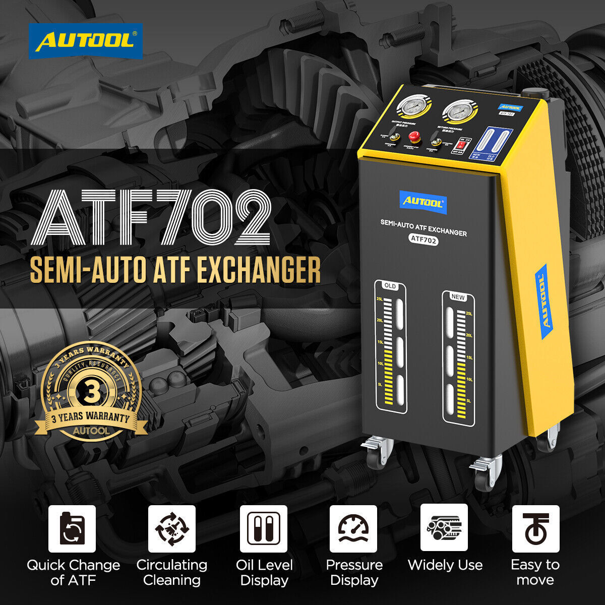 AUTOOL® ATF Exchanger Automatic Gearbox Transmission Fluid Oil Exchange Cleaning