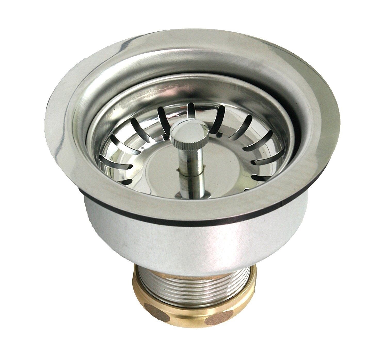Kitchen Sink Stainless Steel Drain Assembly Strainer Basket Snaplock Stopper