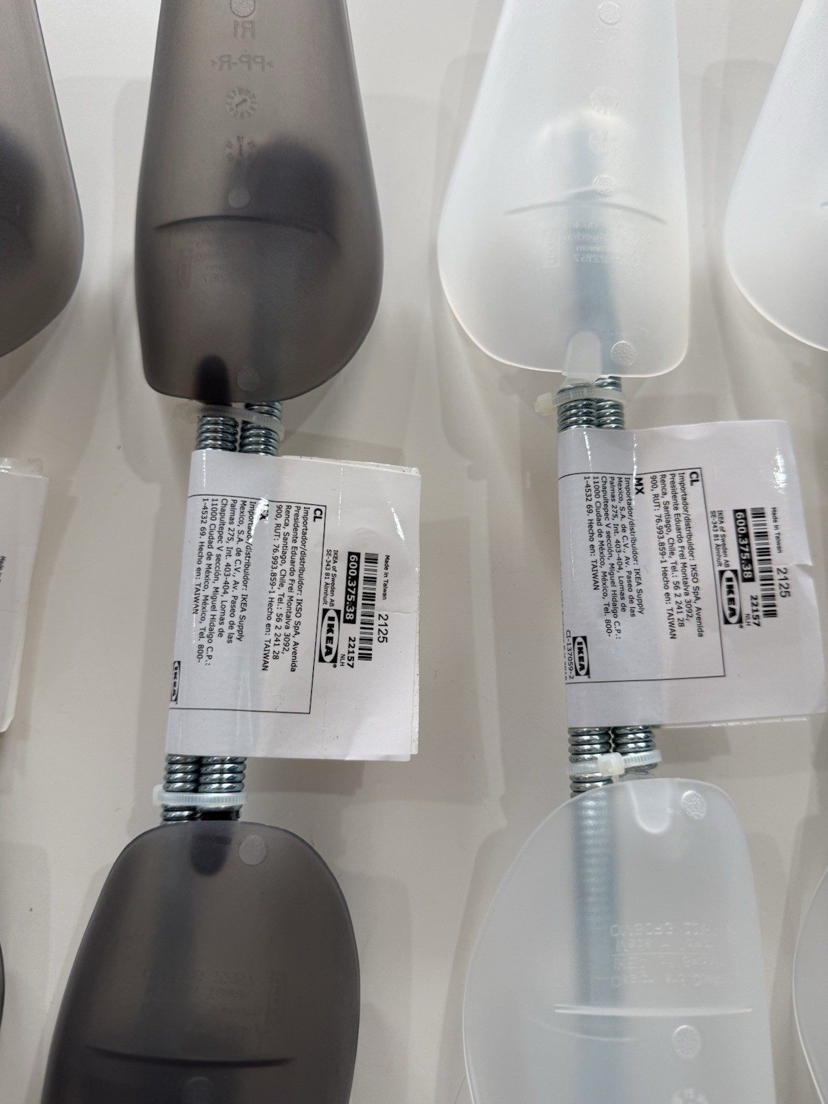 IKEA Omsorg Shoe Form 4 Pairs Clear/ Light Gray New 600.375.38