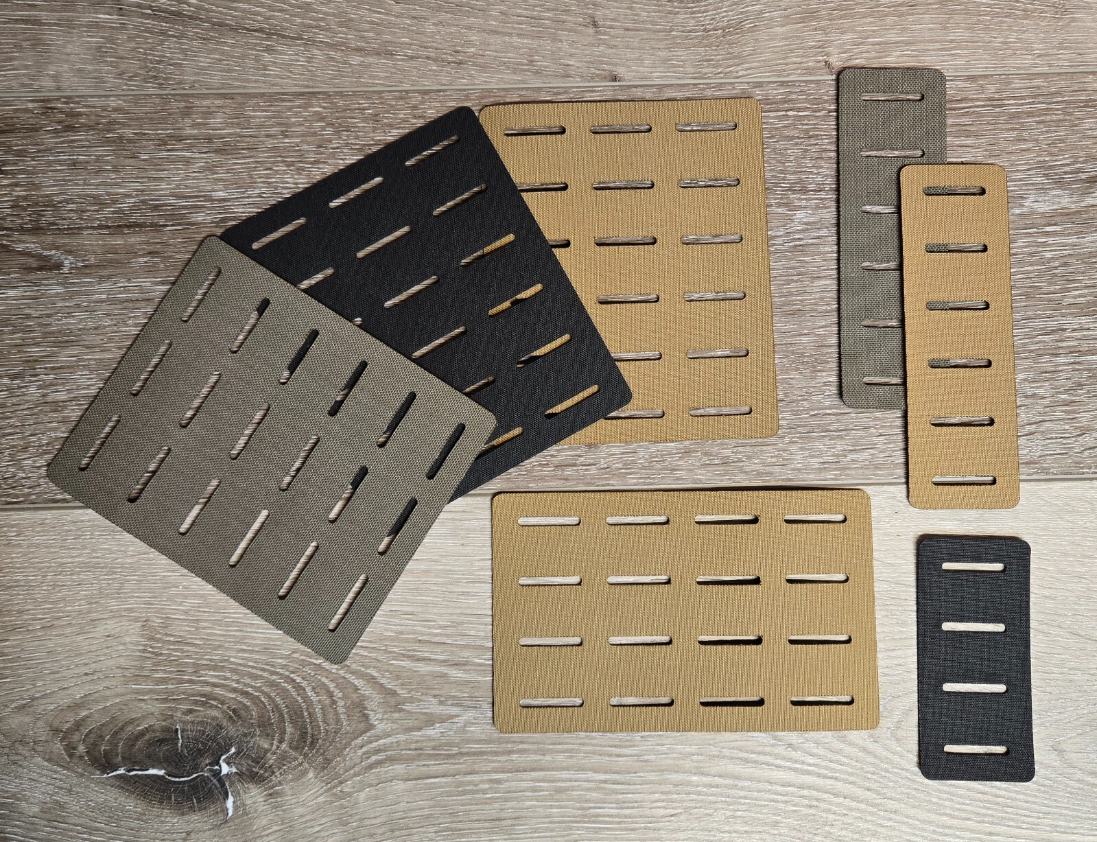 Laser Cut PALS MOLLE Panel Customizable Sew On Squadron B52 Fabric Tactical