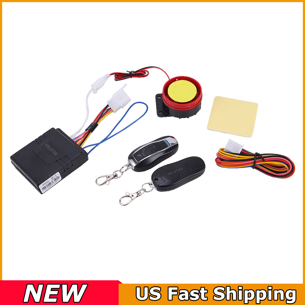 New Motorcycle Scooter ATV Security Alarm System Anti-theft Remote Control Start