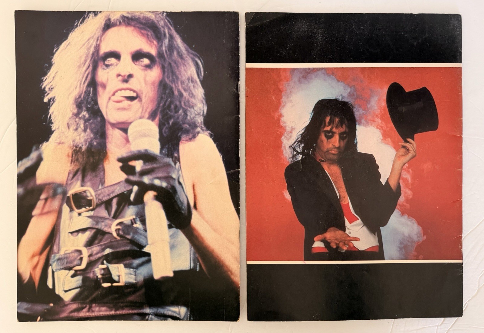 (2) Vintage ALICE COOPER Tour Concert Program Book Heavy Metal Guilty Madhouse