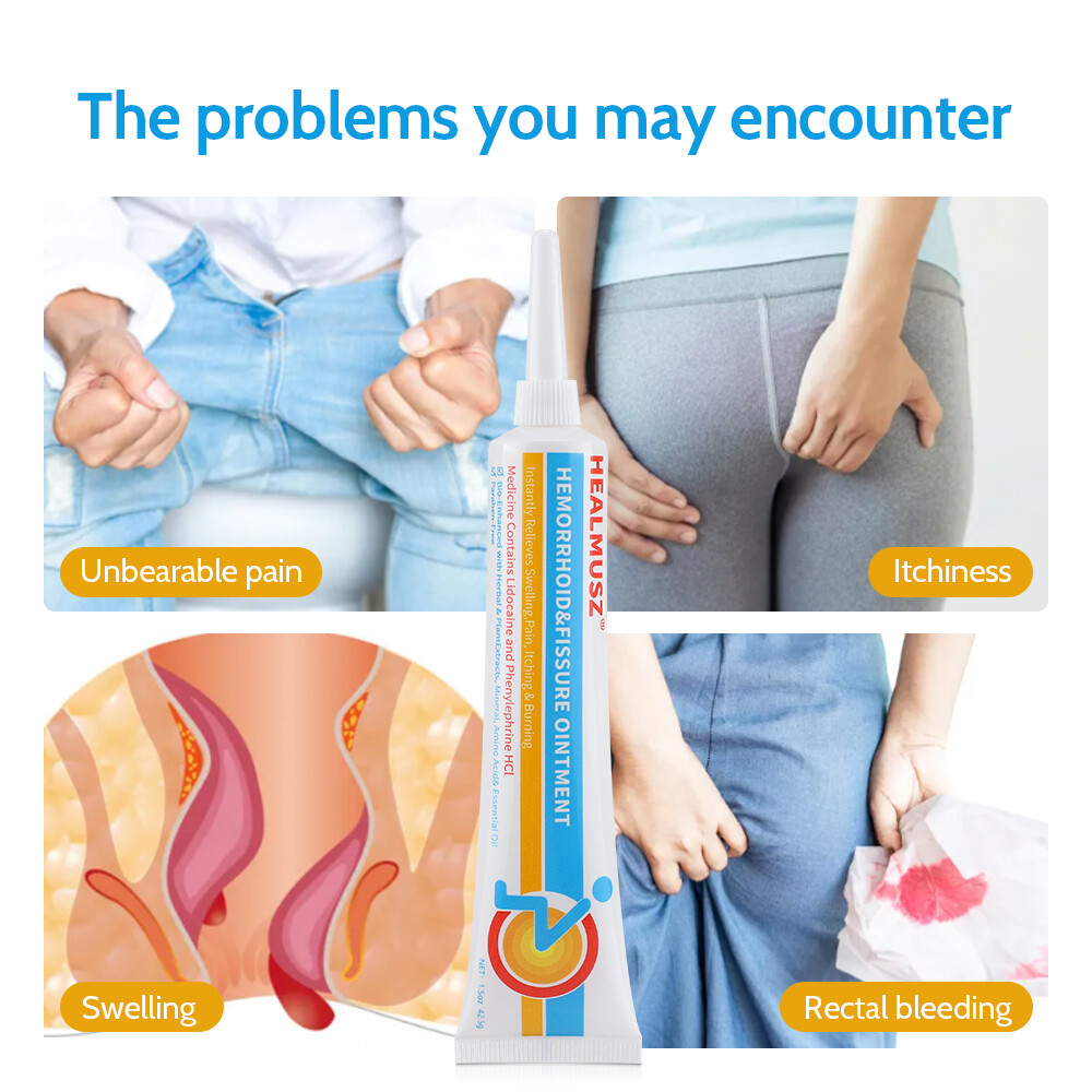 Hemorrhoids Remove Ointment Herbal Cream Relief Piles Pain Reduce Itching 42.5g