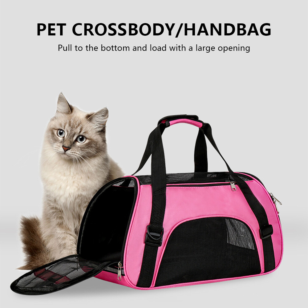 Pet Cat Carrier Hand Bag Soft Sided Breathable Travel Nylon Tote Case S M L
