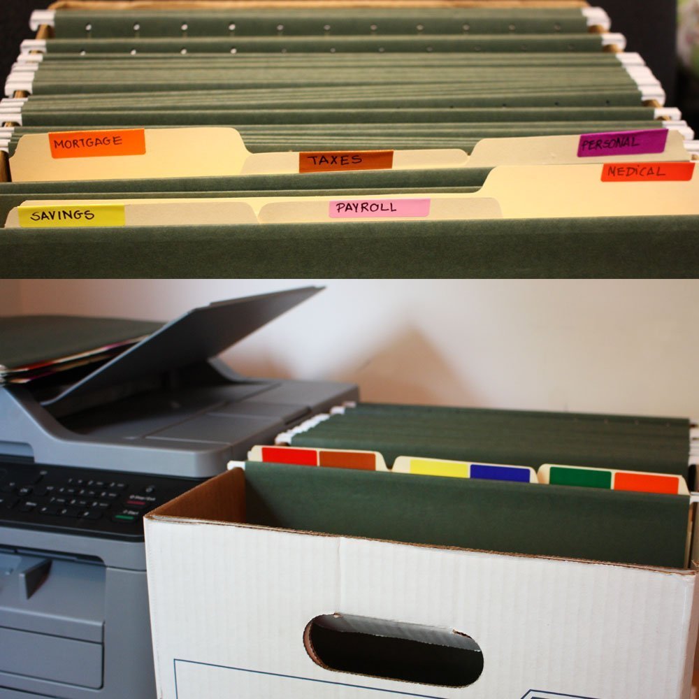 Rectangle Coding Labels For Marking Office File 1.57" x 0.75" Stickers 640 Pack