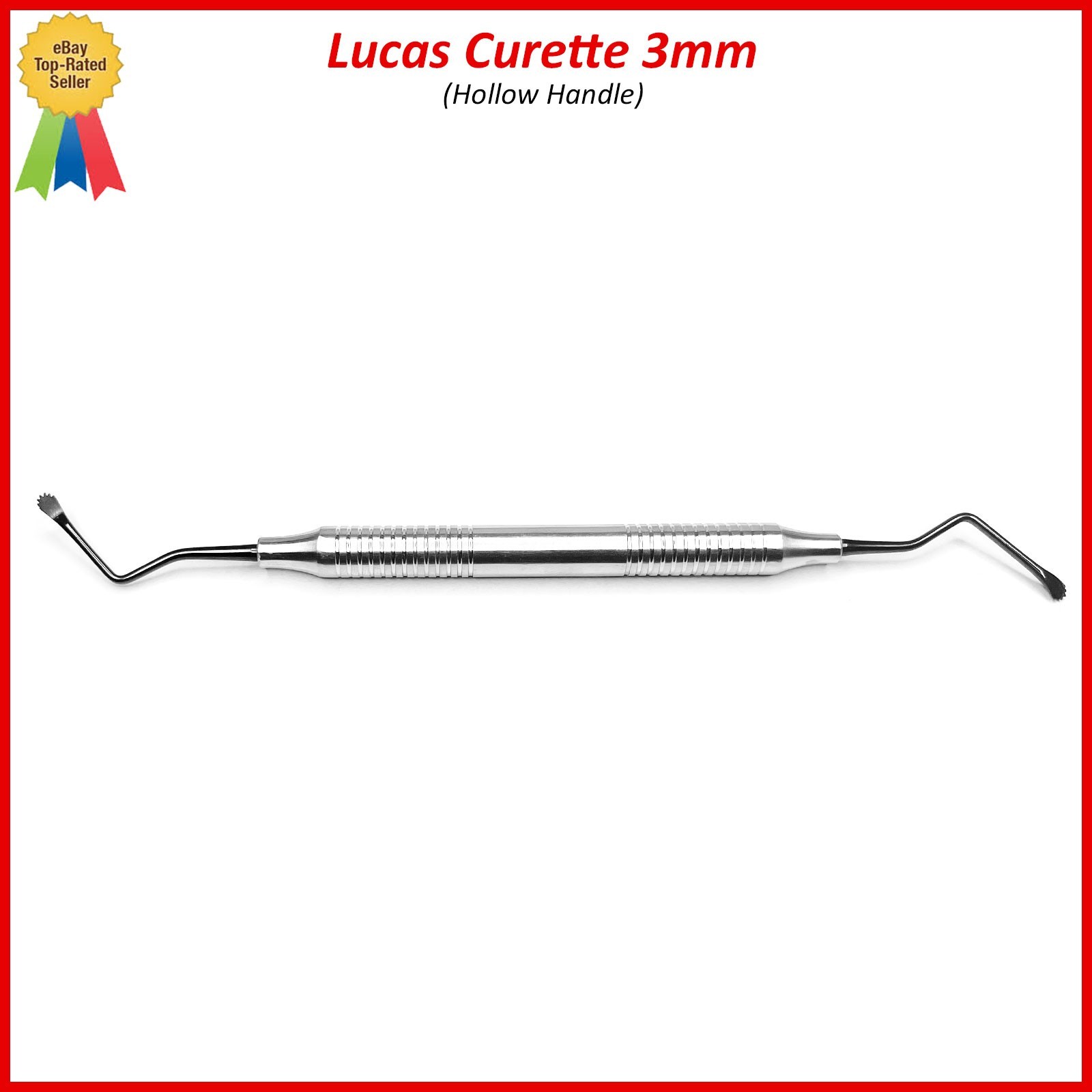 Periodontal Dental Lucas Surgical Bone Curettes 3mm Serrated Spoon Instruments