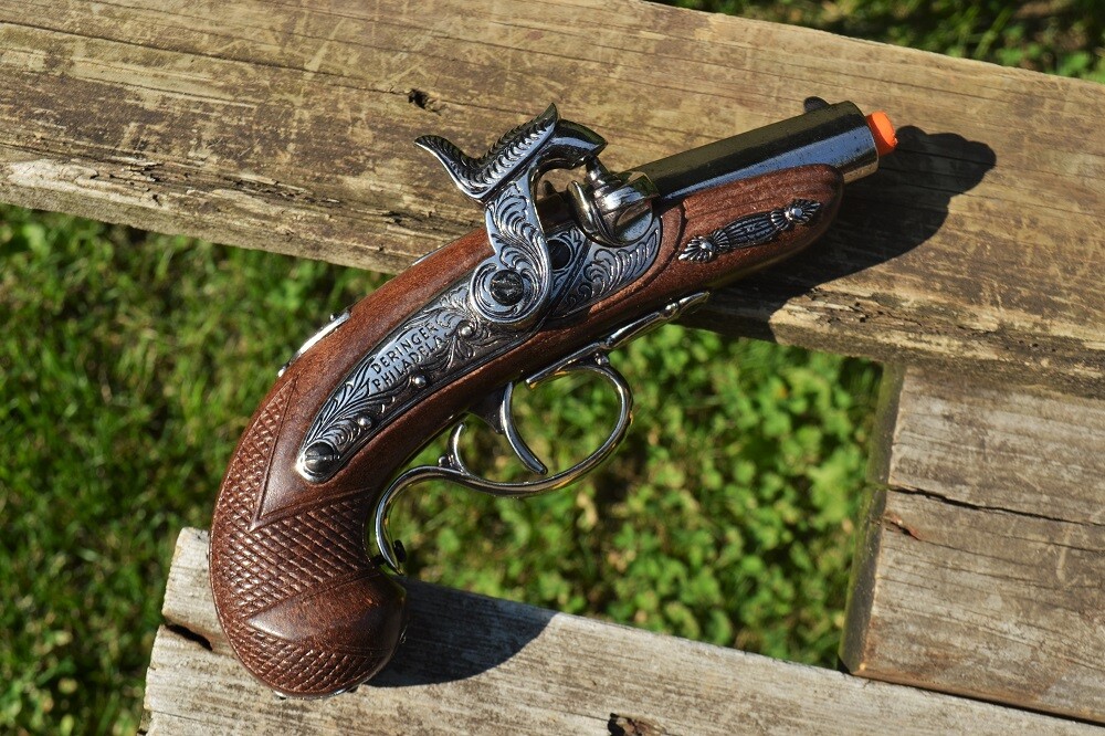 1862 Baby Philadelphia Derringer - Civil War Lincoln Assassination Denix Replica