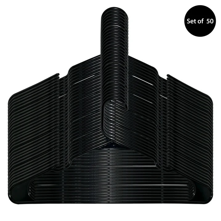 Mainstays Plastic Clothes Hangers - 50 Pack, Lightweight & Durable