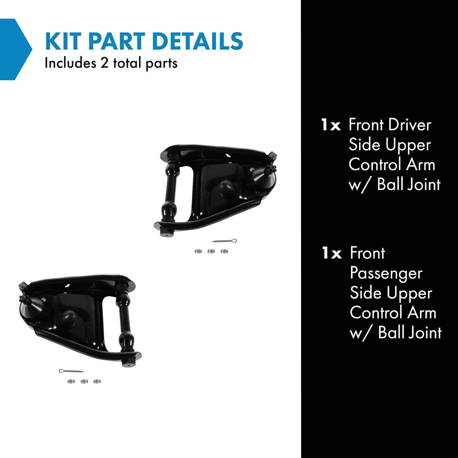 Front Left and Right Upper Control Arm with Ball Joint Set 2 Piece Compatible wi