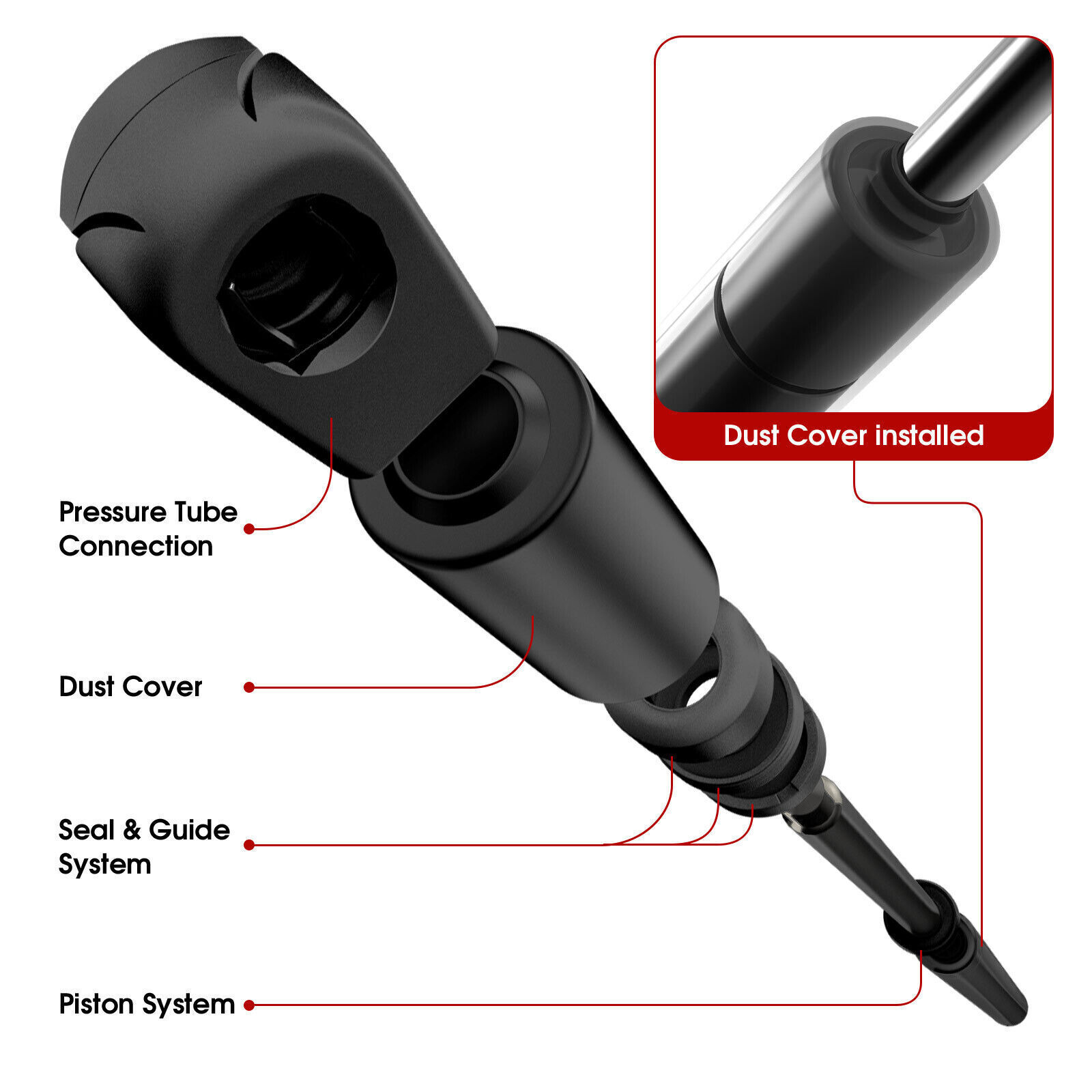 2x Front Left & Right Hood Lift Support Shock Strut for Nissan Murano 2015-2022