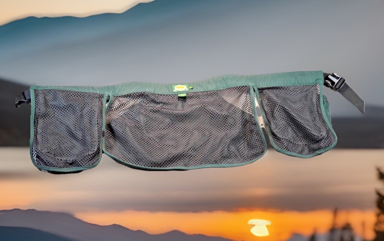 Cabelas 3 Pouch Game Bag Waist Belt L Green Hunting Shooting Adjustable