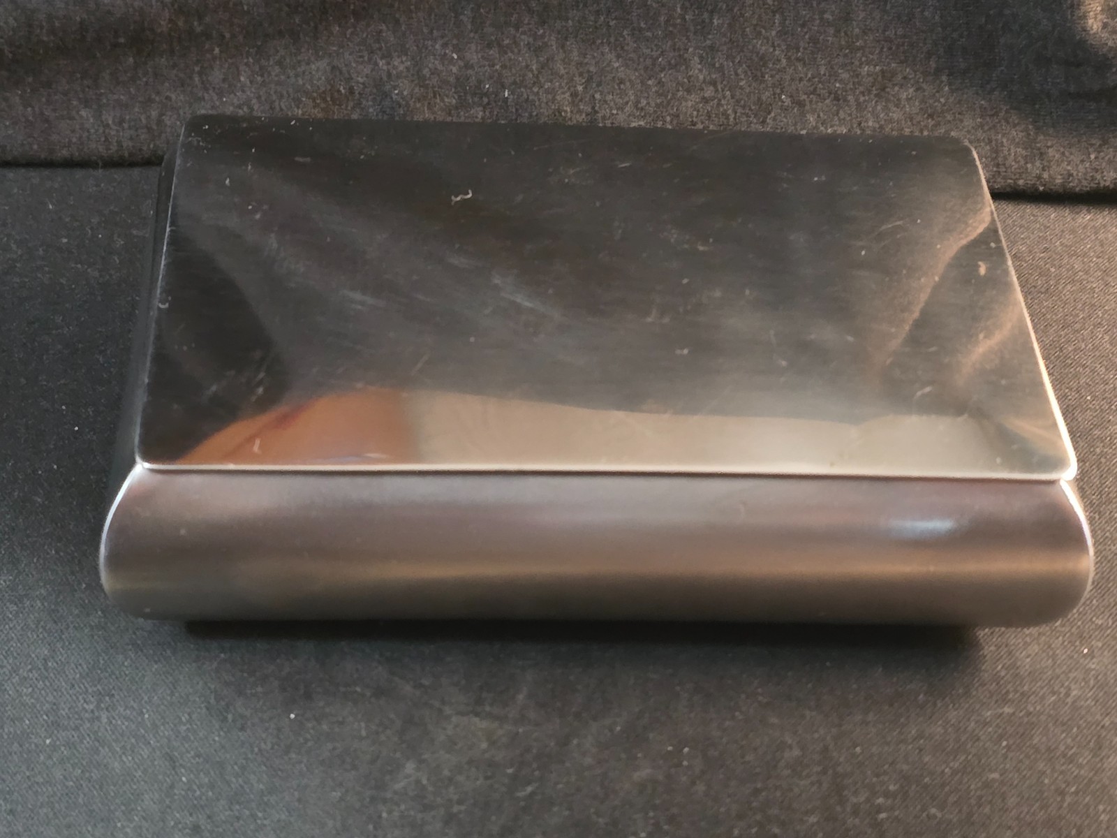 1950s Ohia Rostfritt Stal (Stainless Steel) & Teak Cigarette/Trinket Box Sweden