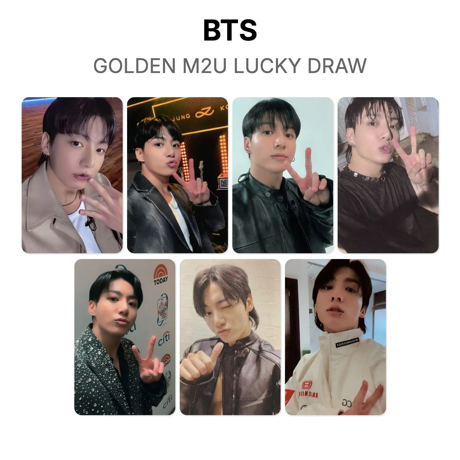 BTS GOLDEN M2U LUCKY DRAW Official Photocard KPOP Special Gift