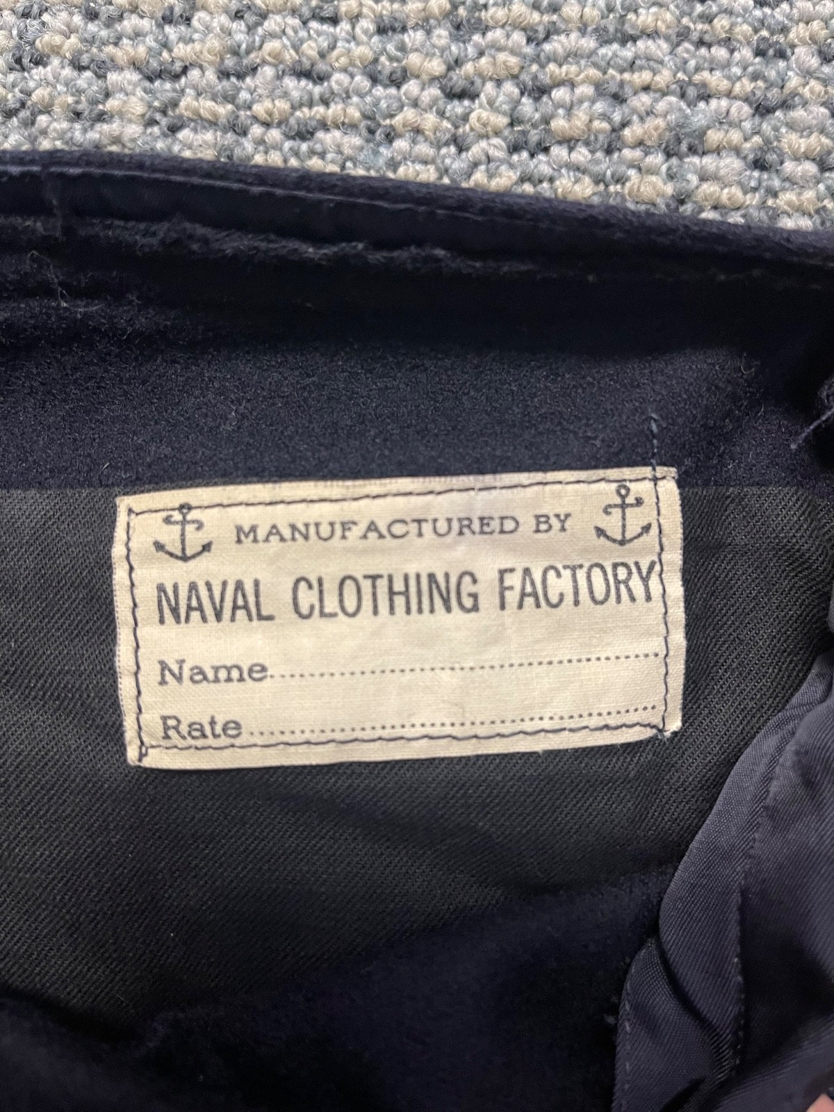 US Navy Sailor 1940s Wool Pants Naval Clothing Factory Trousers Black Buttoned