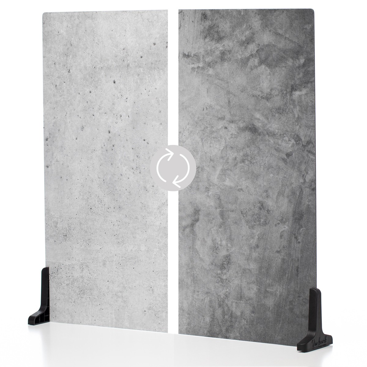 V-FLAT WORLD Duo Board - 24x24" Double Sided Surface Board, Iced Concrete/Midnig