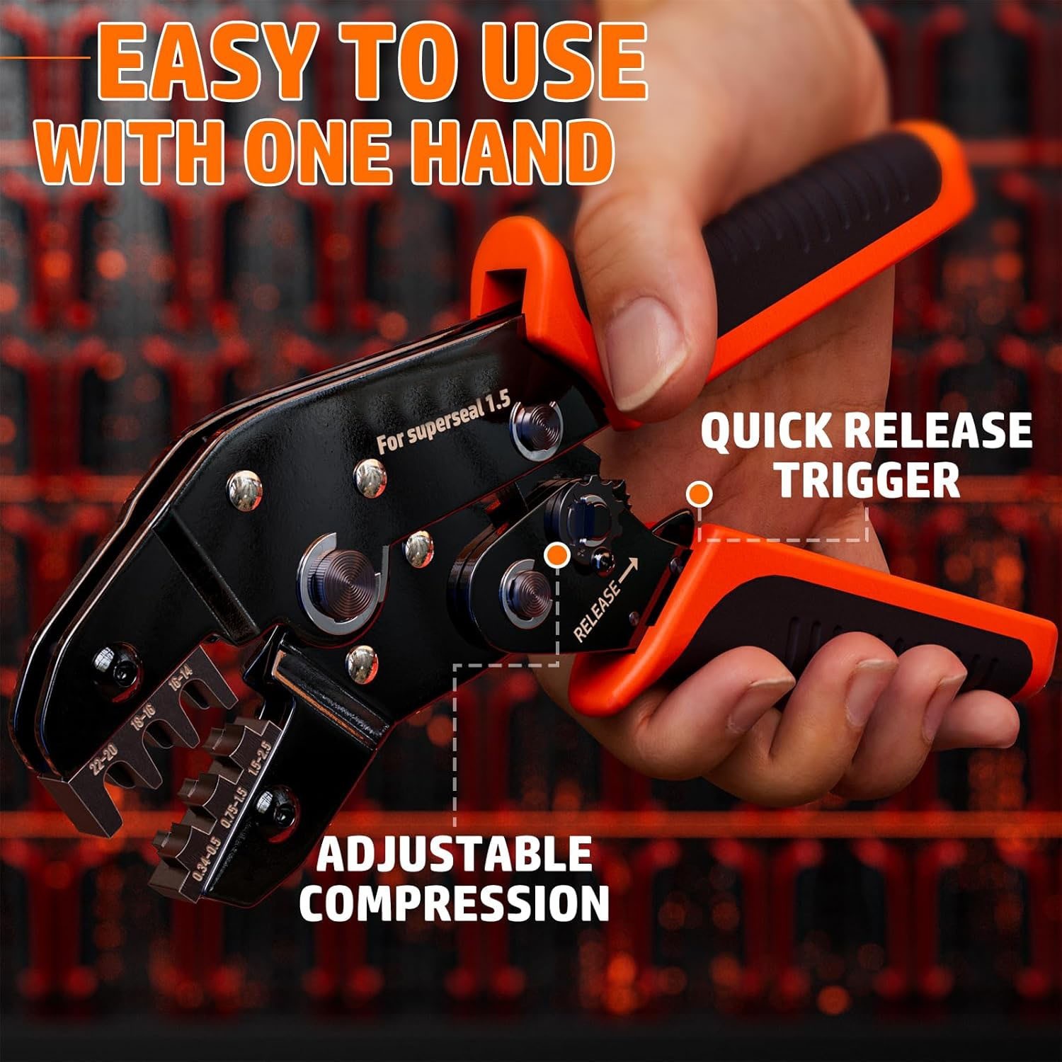 Kit de Conectores Eléctricos Automotrices Impermeables, Macho/Hembra Automotriz