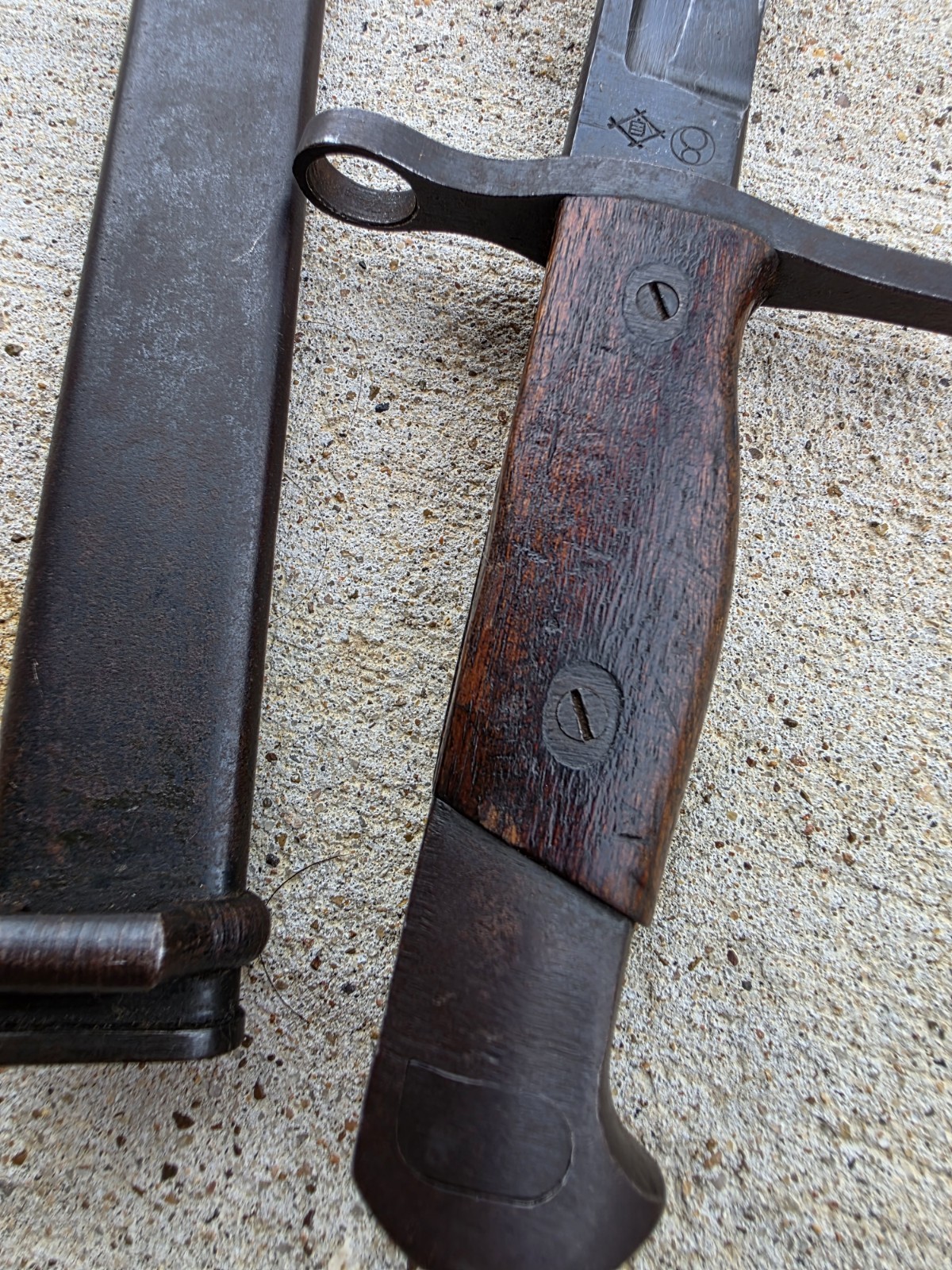 WWII Japanese Type 30 Rifle Bayonet TALW Toyada Loom Works & Scabbard