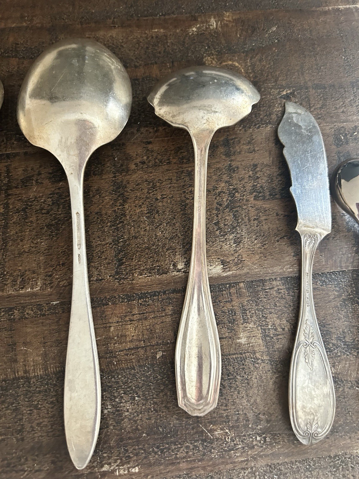 VTG Silverware Lot Flatware Silver Plate Utensils Mixed Lot Of 8