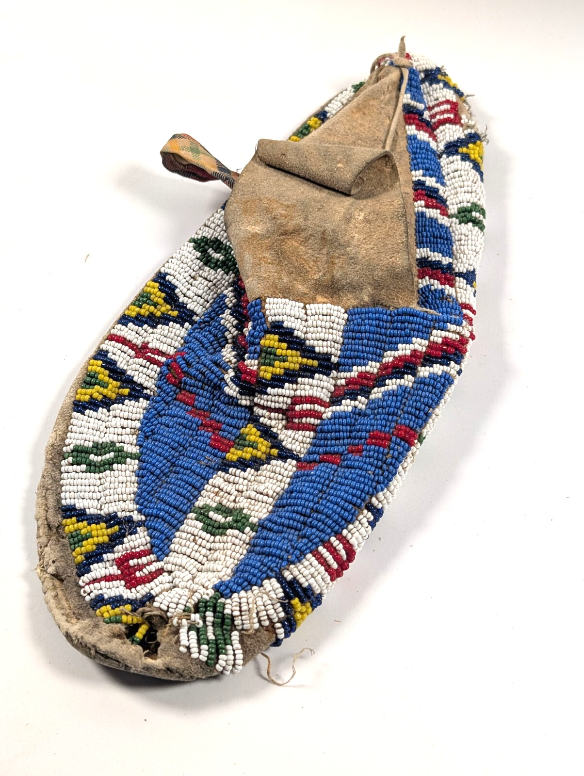 Antique Lakota Sioux Beaded Moccasin SINGLE, Fully Beaded, Beautiful History