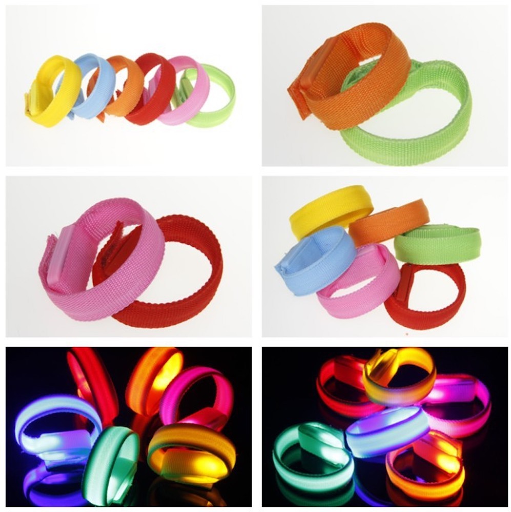 RECHARGEABLE LED ARM BAND ankle Flash Light Safety Running Bike Jog Walk armband