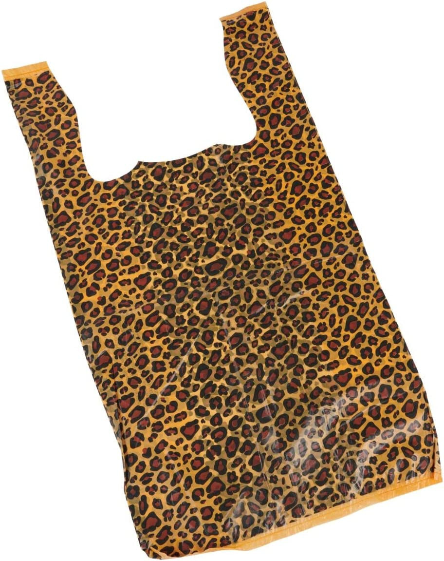 Plastic Shopping Bags 1000 Cheetah Leopard Grocery Merchandise 11 ½" x 6" x 21"