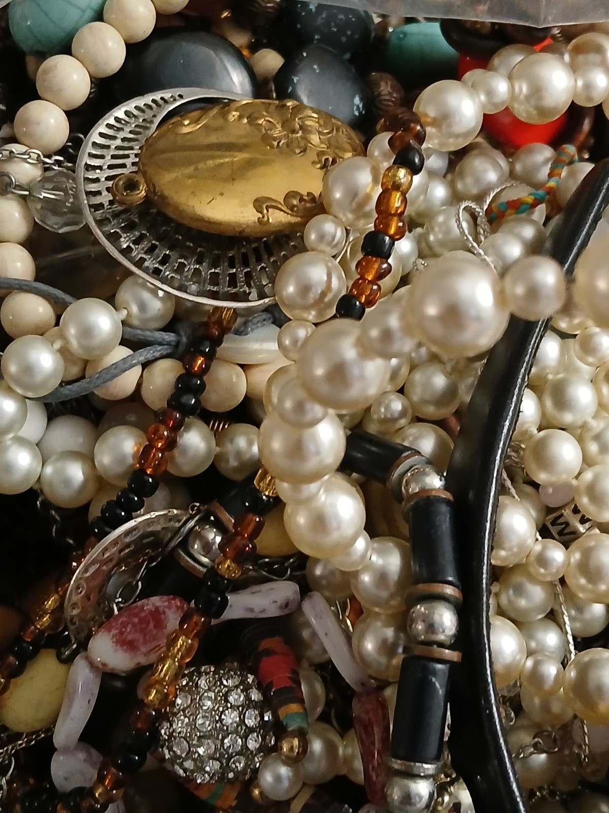 Almost 8 Lbs. Jewelry Grabbag Some Wearable Some Tangled All Great For Crafting