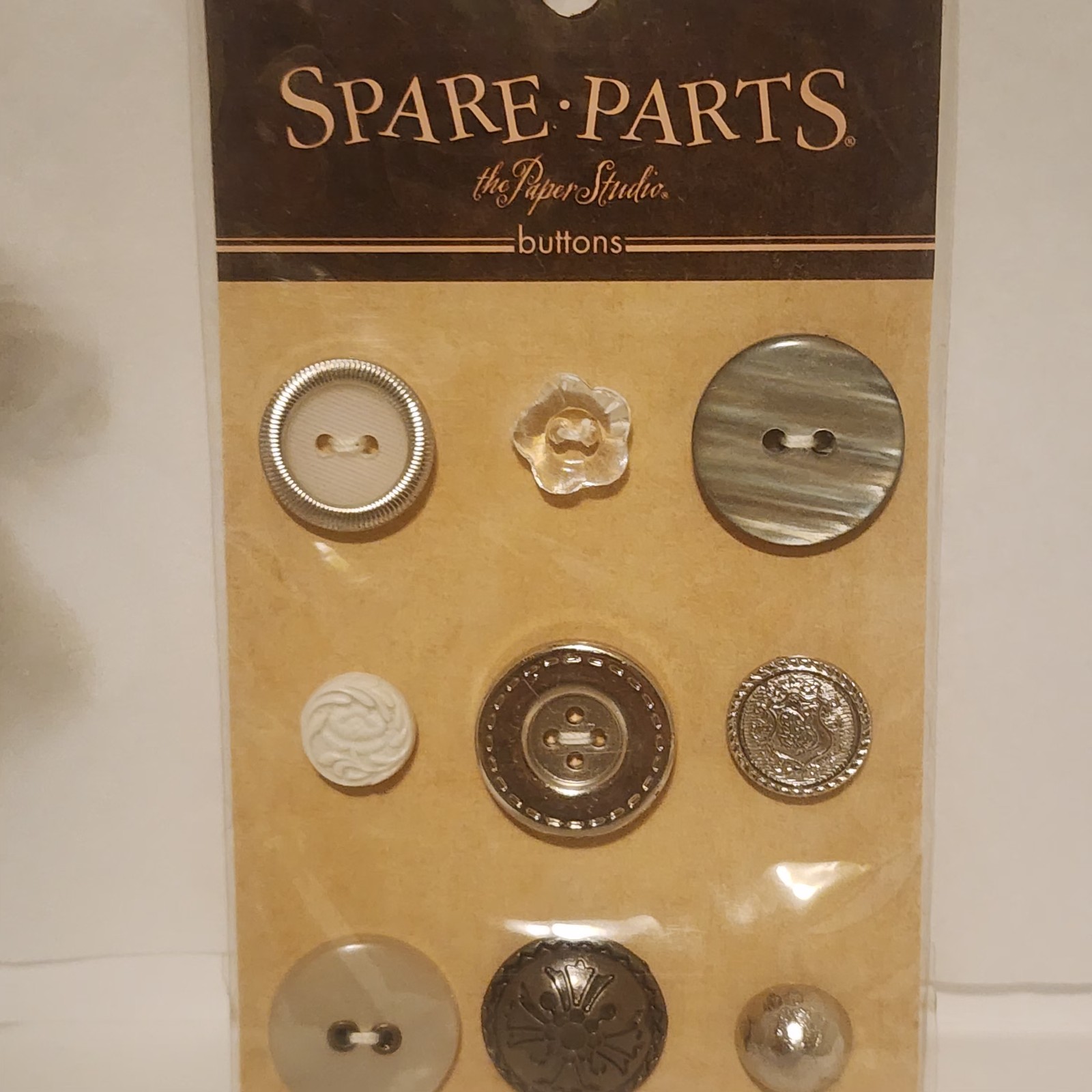SPARE PARTS by The Paper Studio Brads and Buttons - Lot of 5