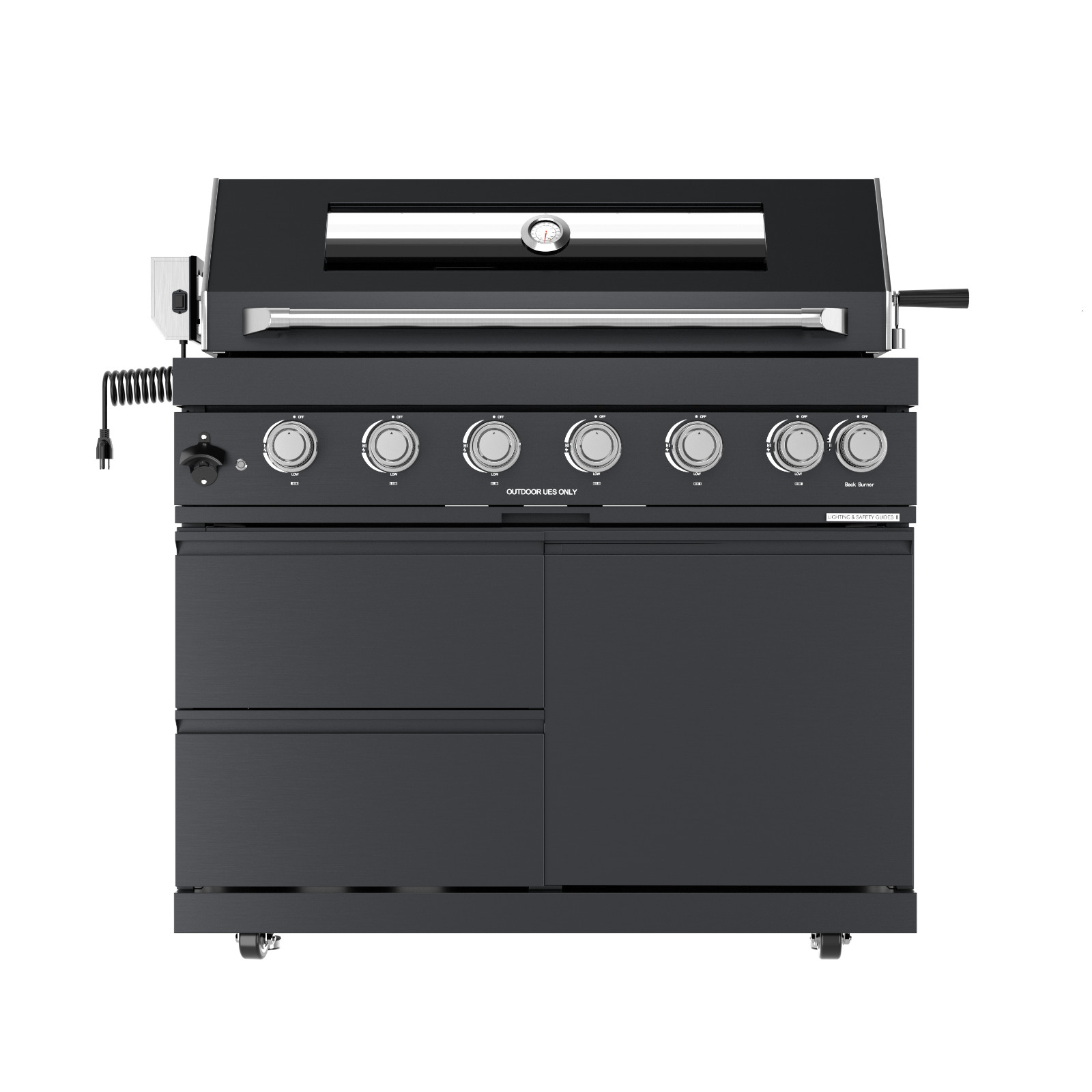 108" 6-Burner 85K BTU Stainless Steel Gas Outdoor Barbecue Island Kitchen Island
