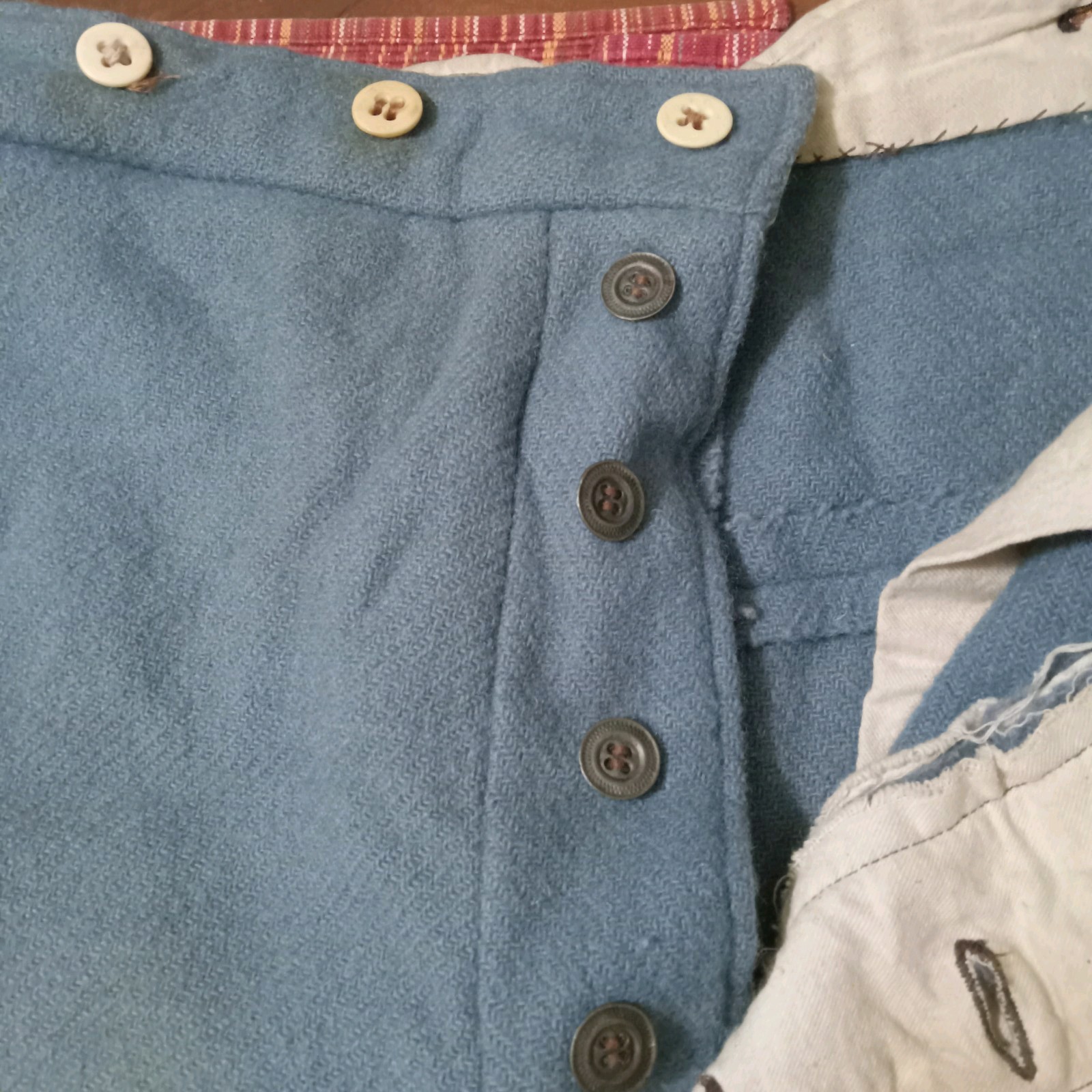 Vintage Civil War Reenactment Union Infantry Wool Trousers Used