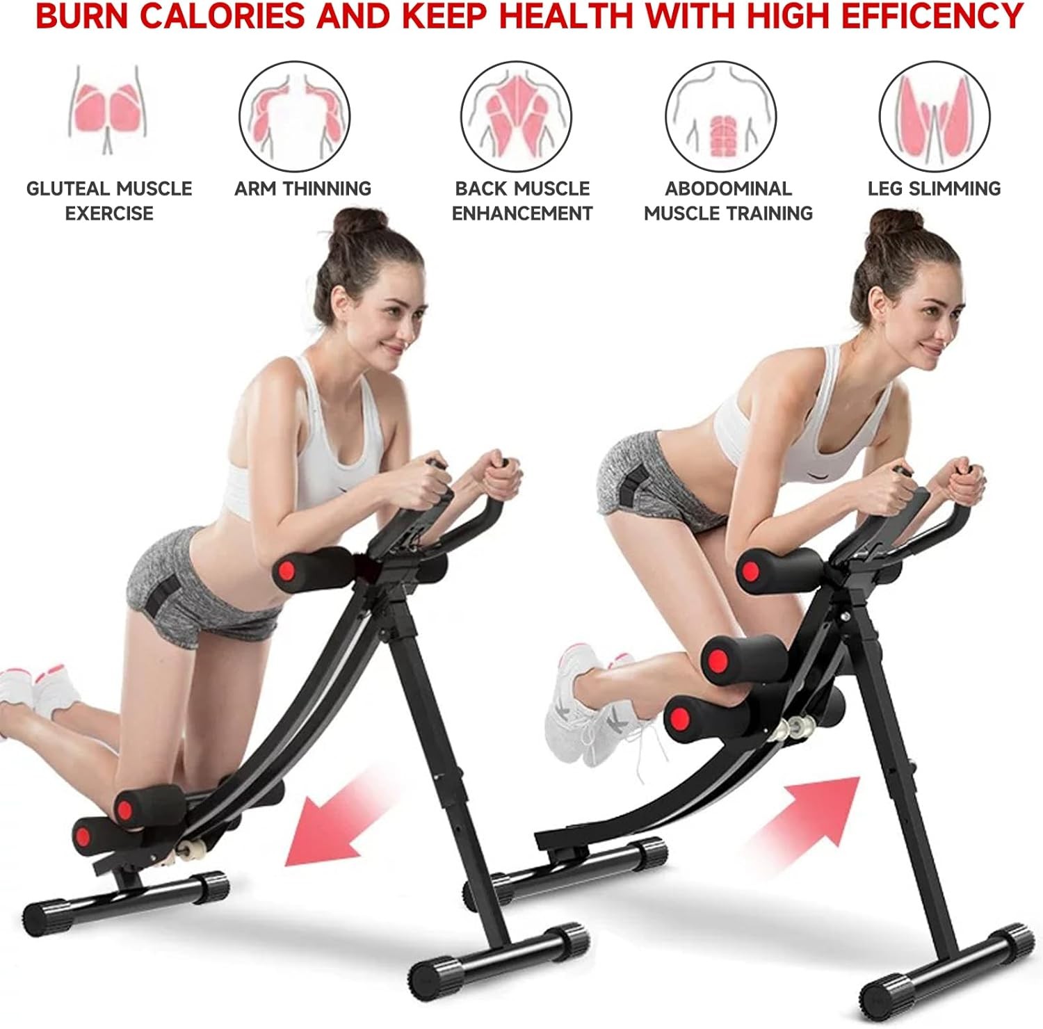 Ab Abdominal Exercise Machine Cruncher Trainer Body Shaper Gym Equipment Trainer