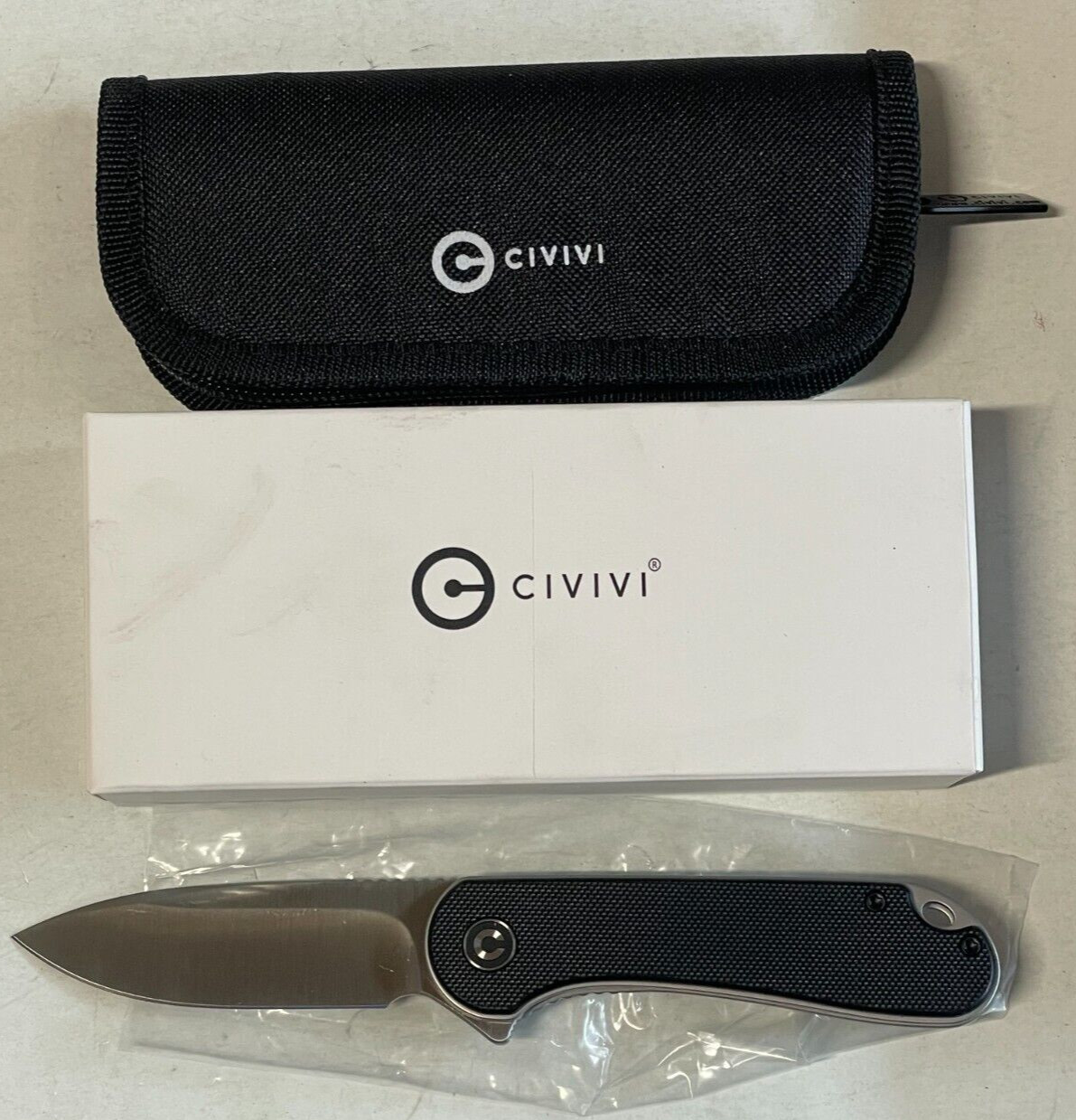 Civivi Elementum Folding Knife 2.96in D2 Steel Black G10 Handles C907A