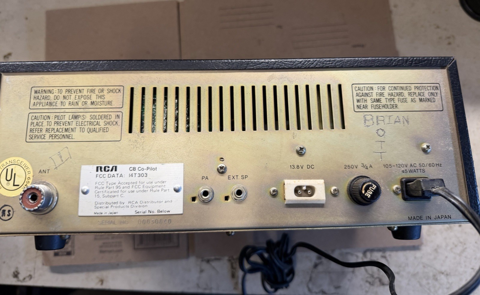 Vintage RCA Co-Pilot 14T303 40 Channel Base Station CB