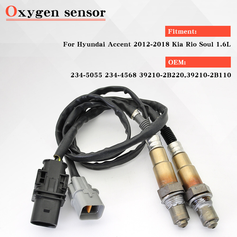 2PCS UPSTREAM + DOWN OXYGEN O2 SENSOR FOR 2012-2017 KIA SOUL 1.6L HYUNDAI ACCENT