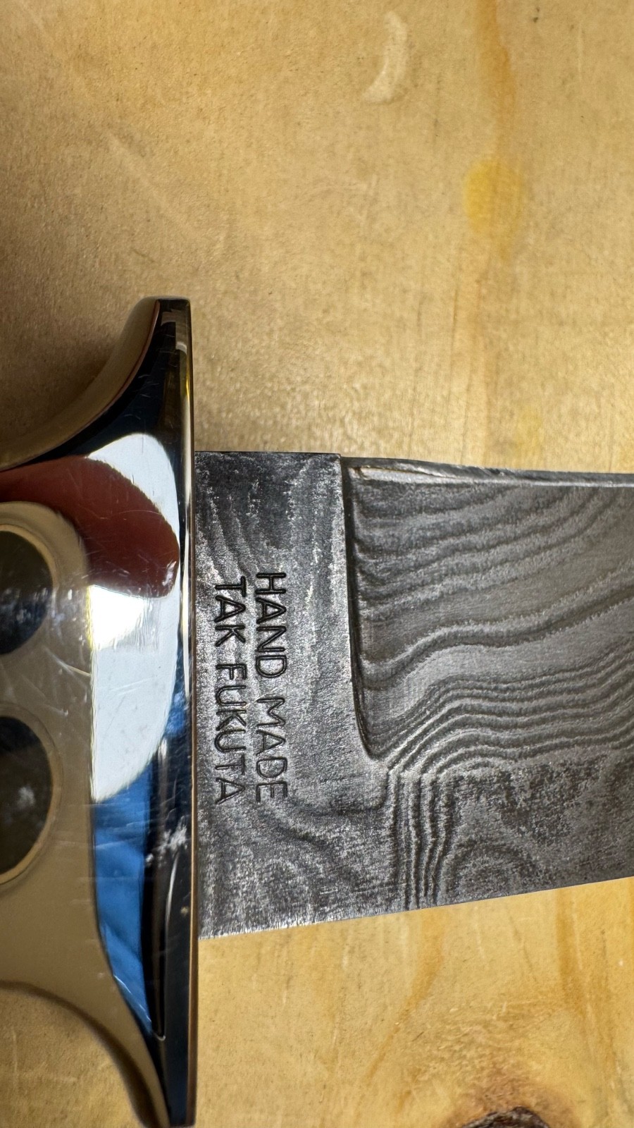 Vintage Parker SM-350 DamascUS Knife Hand Made Tak Fukuta