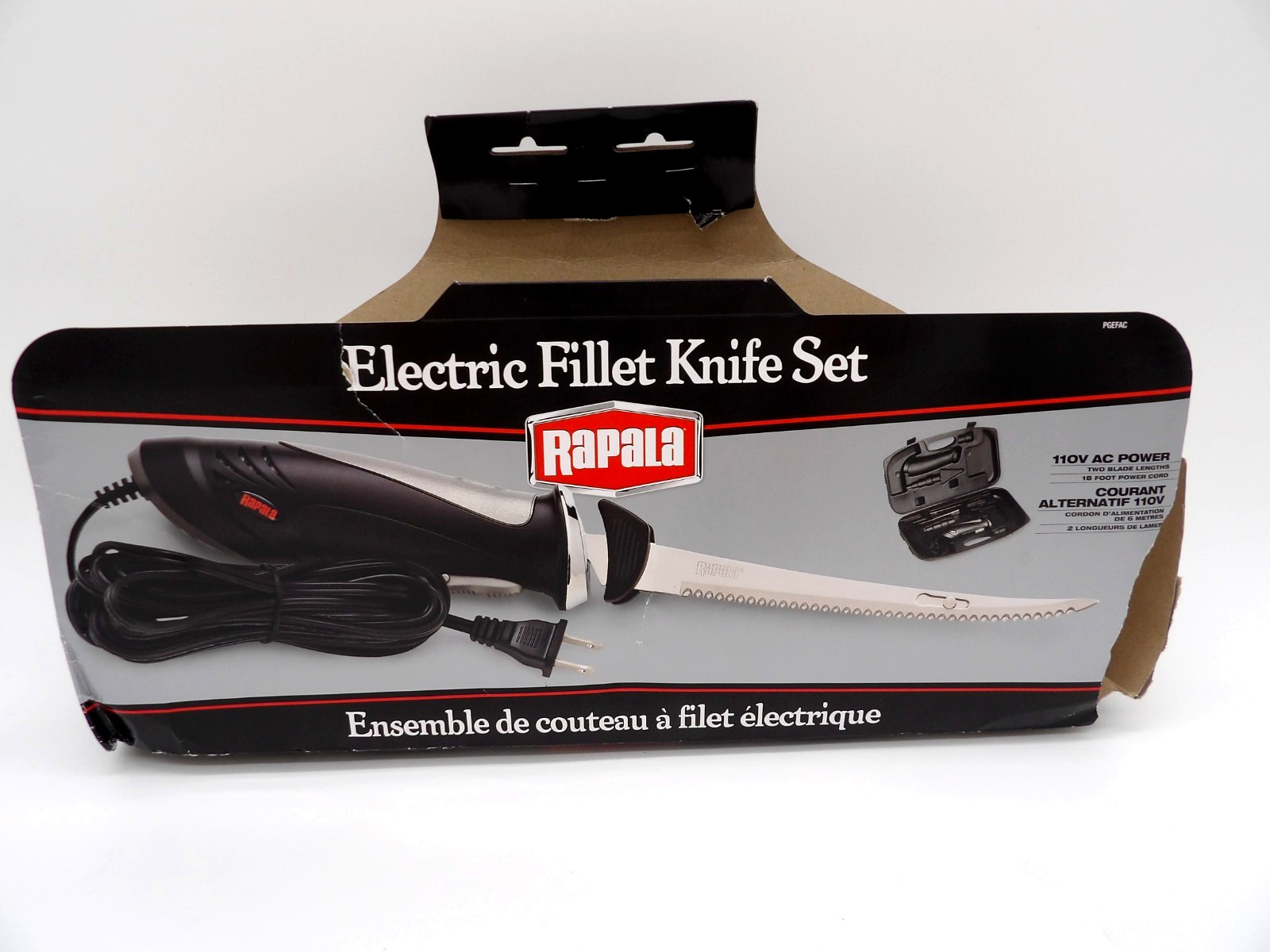 Rapala Electric Fillet Knife Set Fishing Accessory - Gray/Black - Used Once