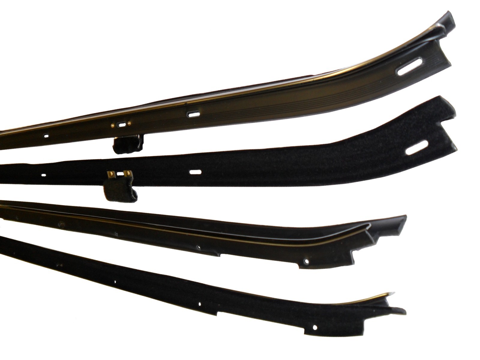 1980-1990 Chevrolet Caprice Impala 4 door front window sweeps, belt line molding