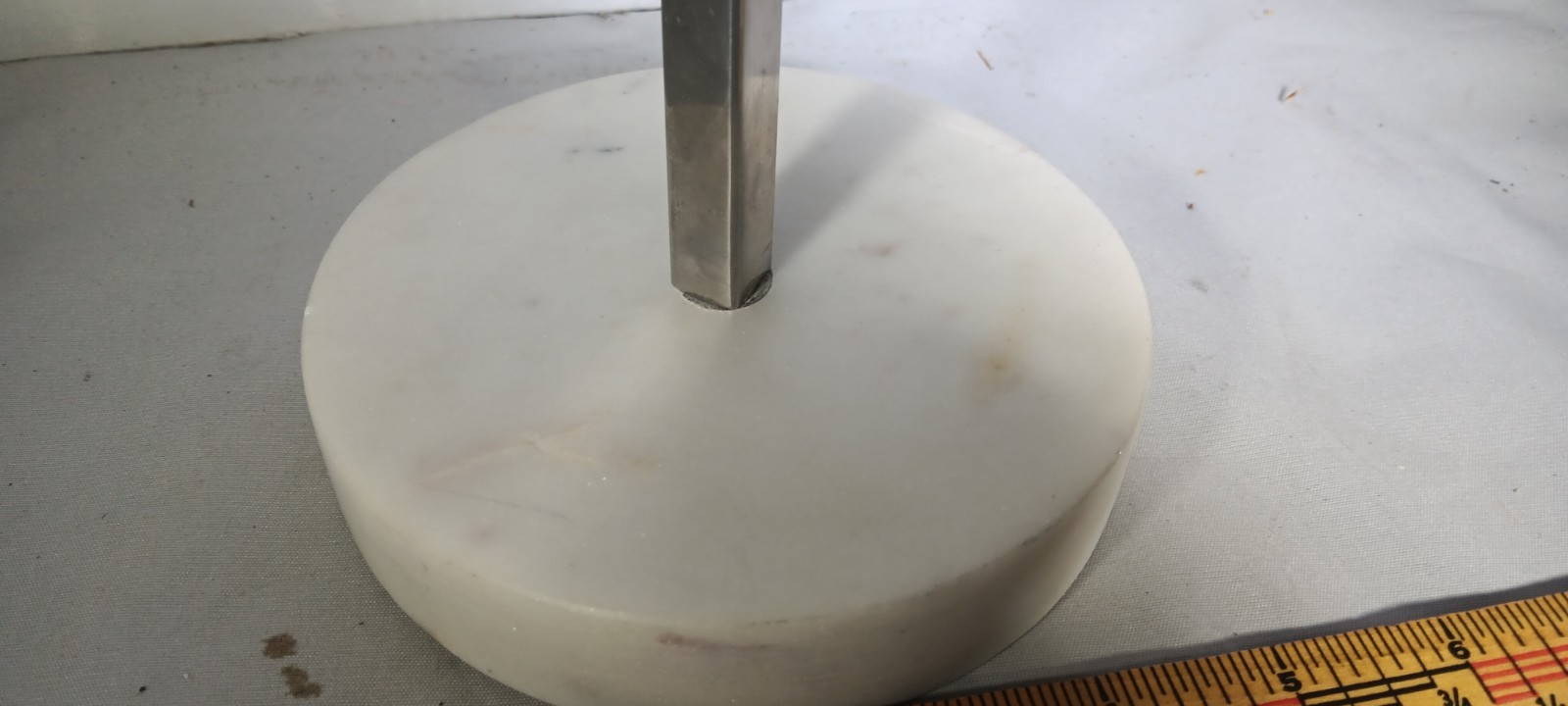 Marble Lucite & chrome 2 Tier T Bar Rack VINTAGE