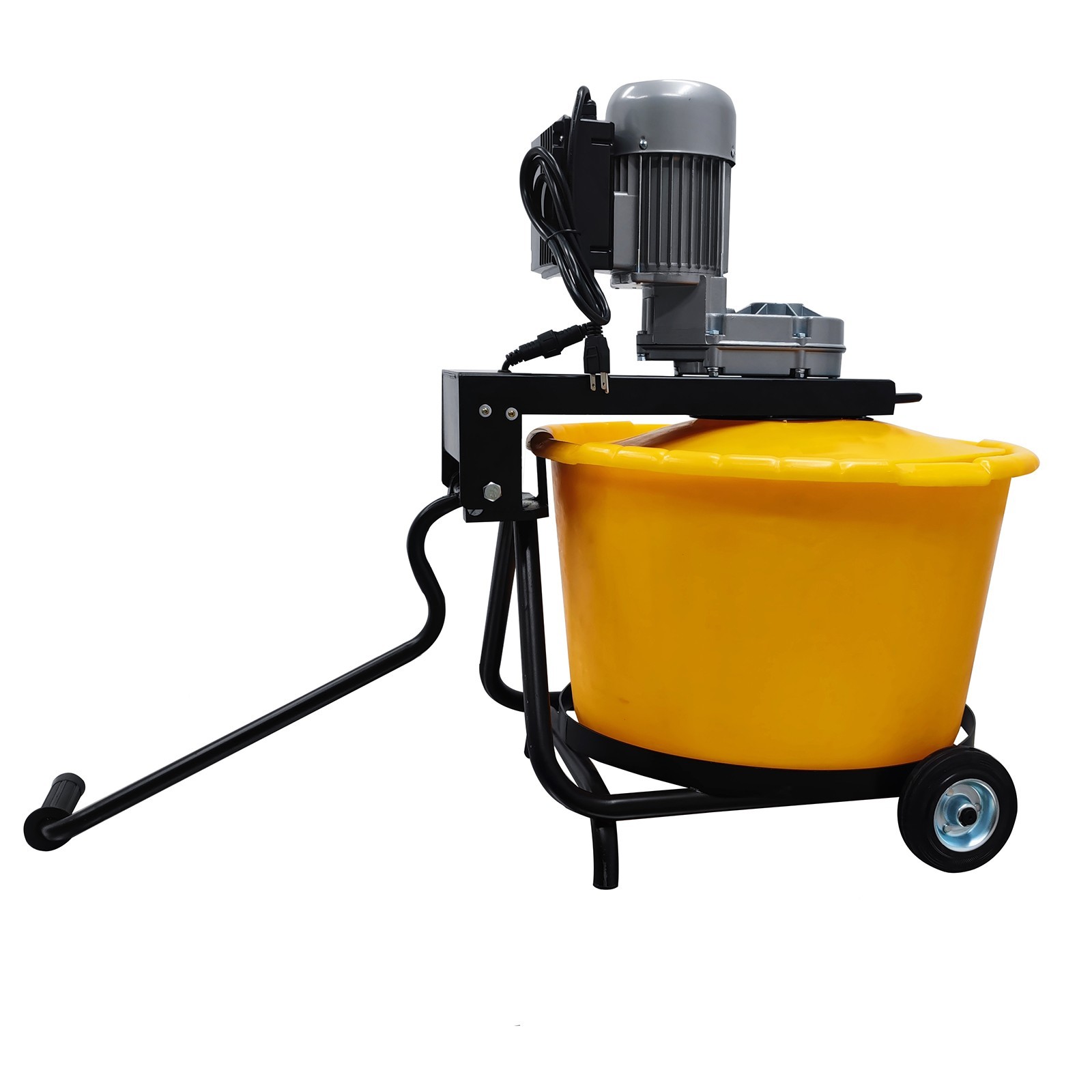 2.3 cu.ft Electric Bucket Mixer Mortar Epoxy Plaster Mixing Machine w/Wheel 375W