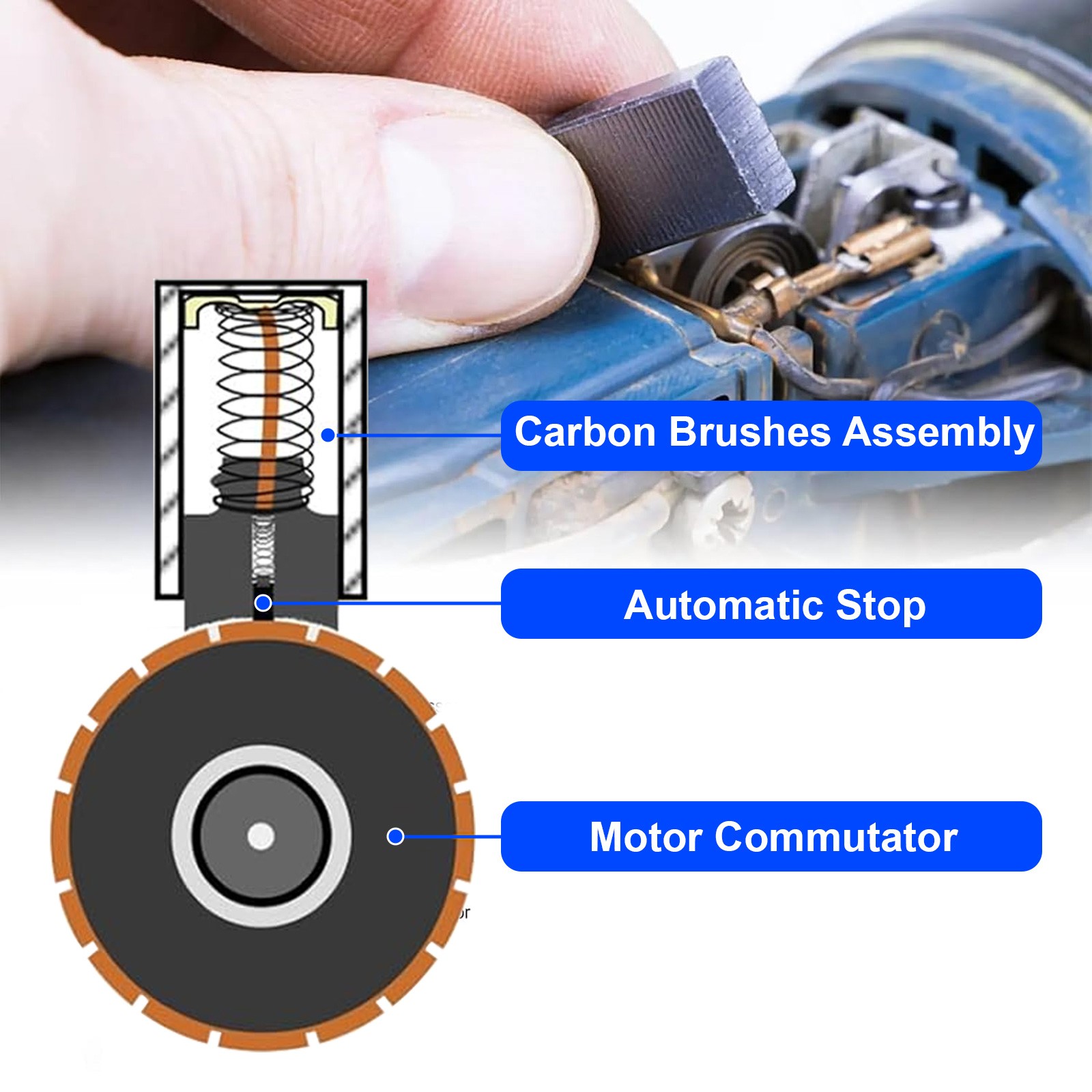 120x12 Sizes Universal Carbon Brushes Graphite Motor Brush for Drill Grinder Saw