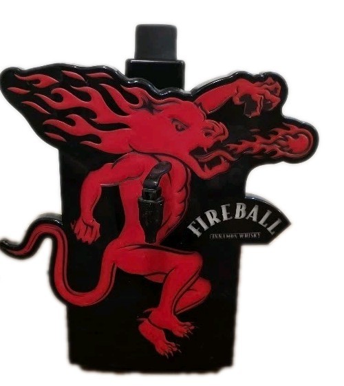 FIREBALL Whiskey Double Bottle Shot Chiller Refrigerated Beverage Dispenser