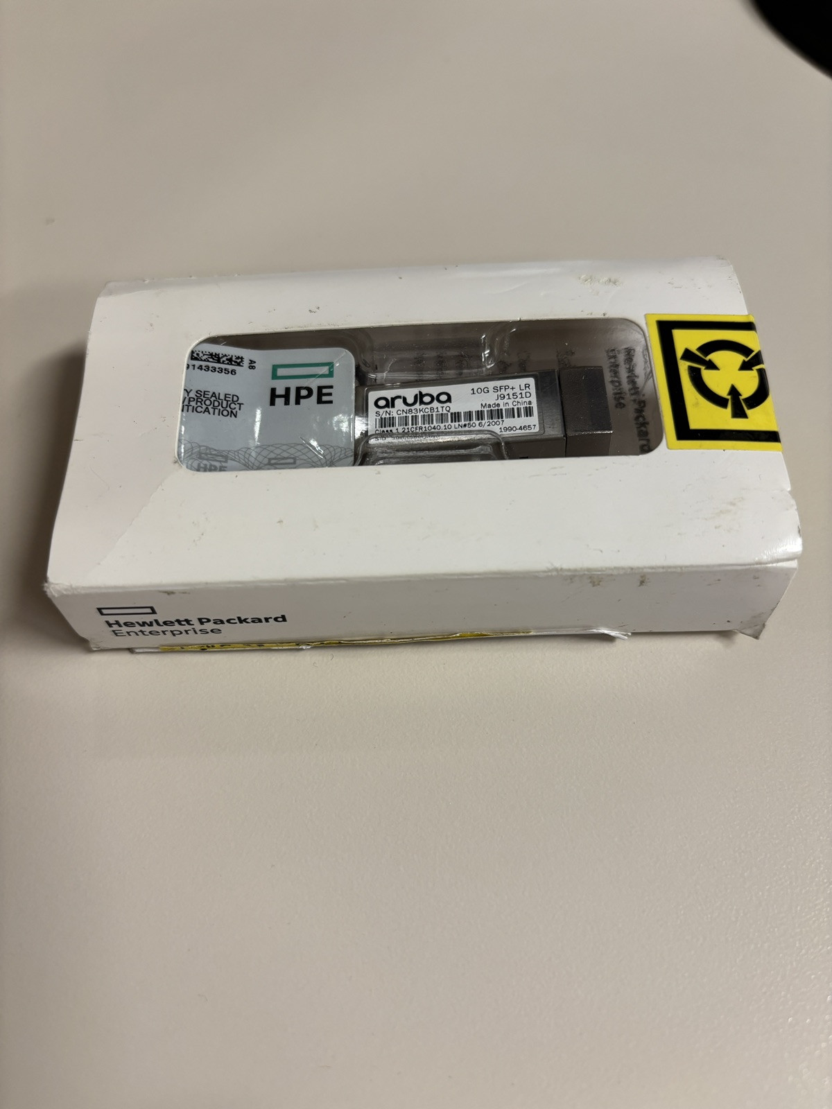 HPE 10 Gigabit Ethernet SMF Transceiver - J9151D Aruba 10G SFP+ LC LR 10km SMF