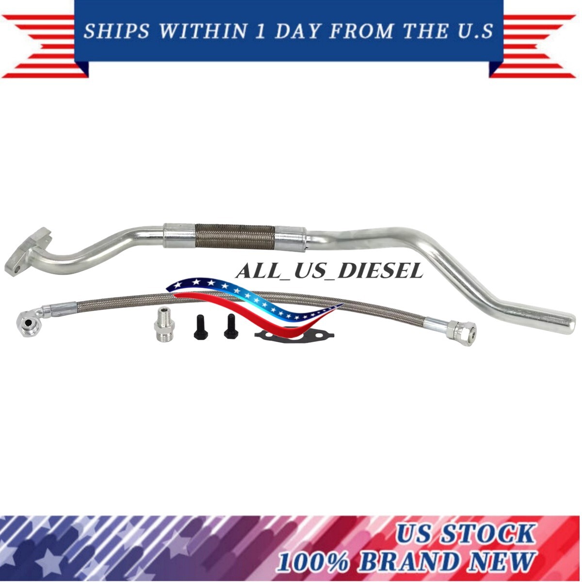 New Oil Pipe Kit Turbo Feed And Drain Line For Cummins ISX CM570 Aftermarket