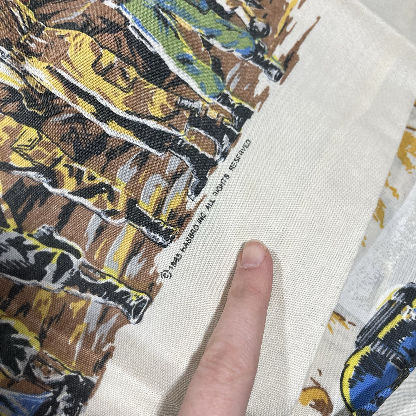 GI Joe ARAH Vintage 1985 Hasbro Bedding Twin Fitted Sheet with Pillow Case V1