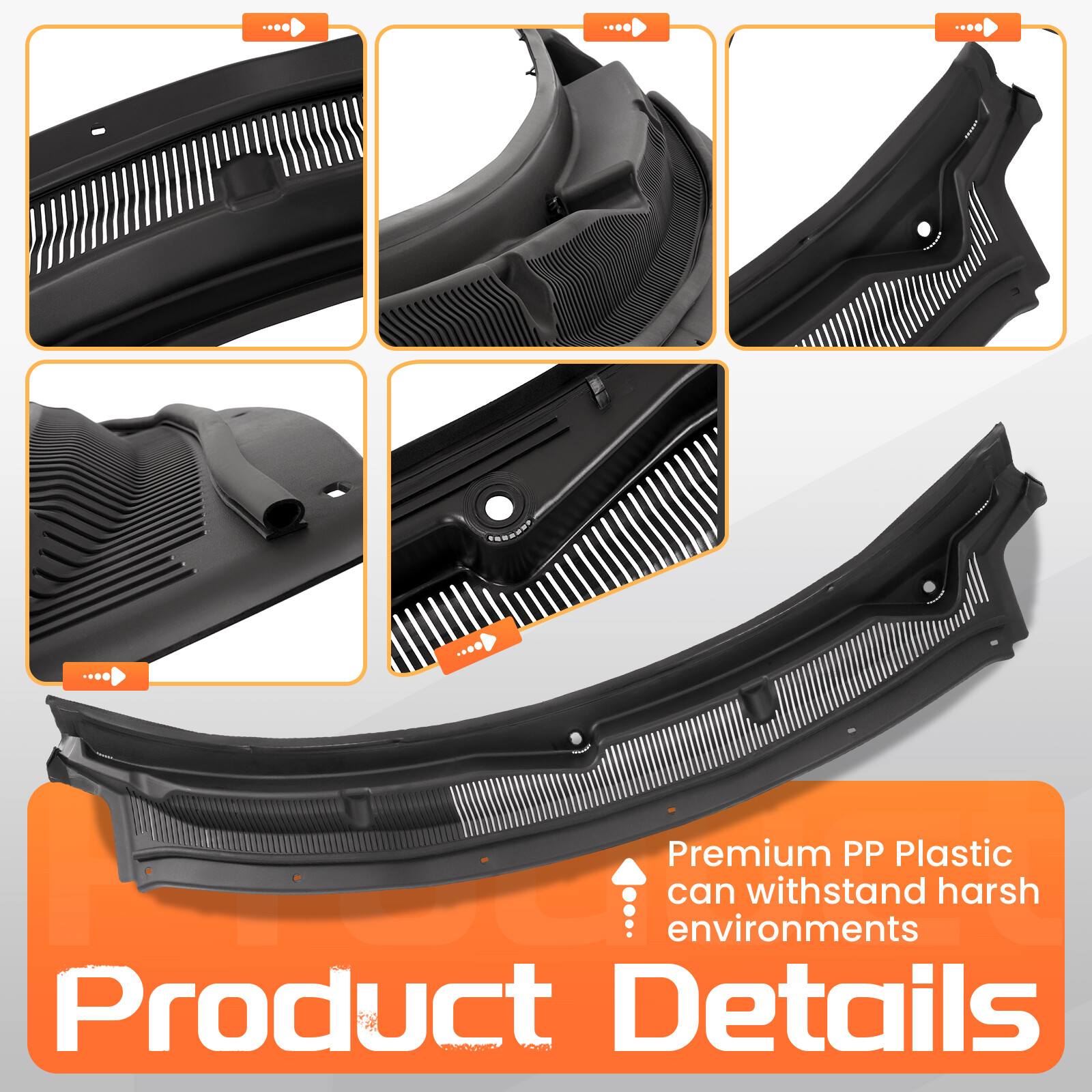 Top Windshield Wiper Cowl Grille For Ford Explorer 2011-2019 #FO1271109